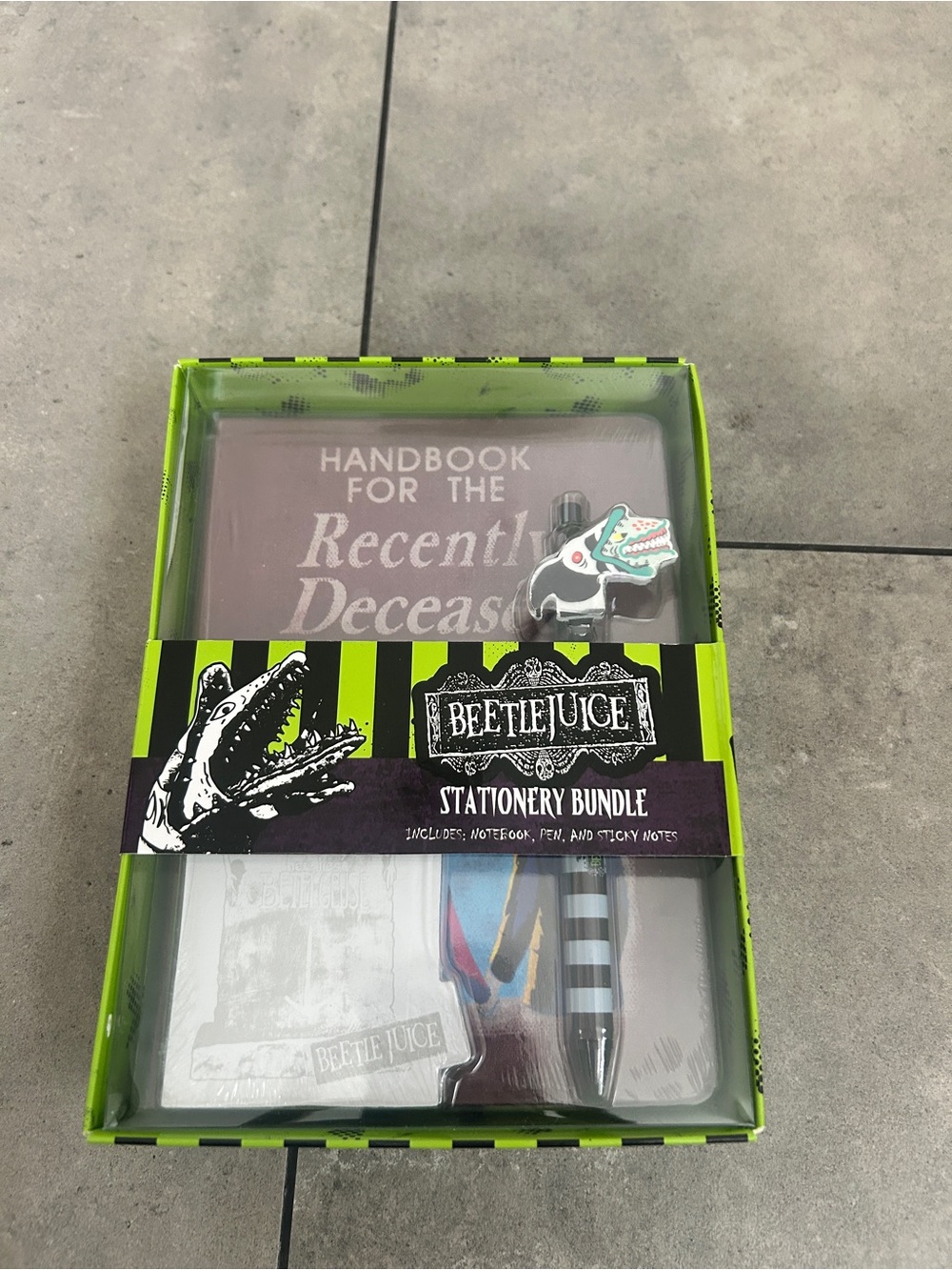 NEW Beetlejuice Stationary bundle handbook for the recently deceased pen paper